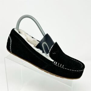 Koolaburra by UGG Women's Black Suede Moccasin Slippers Size 7 Comfort Warmth